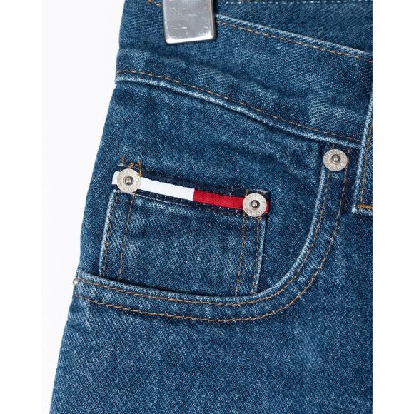 Vtg 90s Tommy Hilfiger Womens 25x30 Mid Rise Flare Jeans Big Flag Made in Canada - Picture 3 of 11